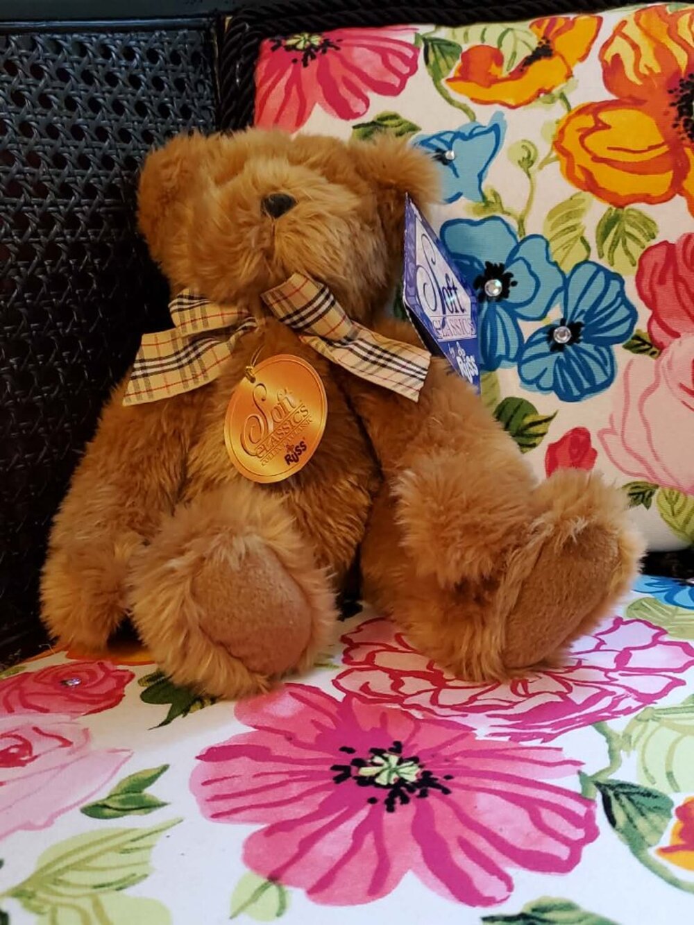 1995 Russ Soft Classics Teddy Bear Plush 12"